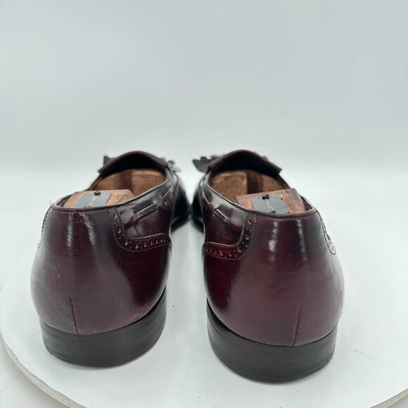 Salvatore Ferragamo Men Size 12B Brown Leather Tassel Brogue Loafer Dress Shoes - Picture 5 of 12
